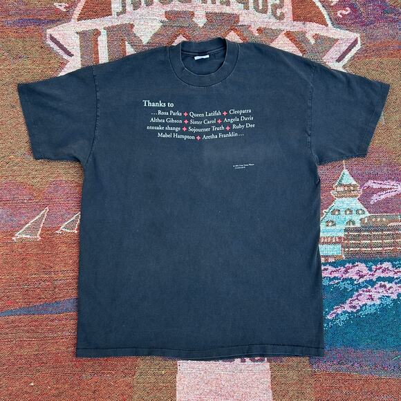 1991 Omar Tomas Warsaw Thanks To Black Women Vintage Tee - Picture 2 of 9